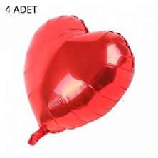  4 ADET53X50 CM BOYUTUNDA SEVGİLİLER GÜNÜ ODA SÜSLEME ROMANTİK FOLYO BALON kalpli balon 